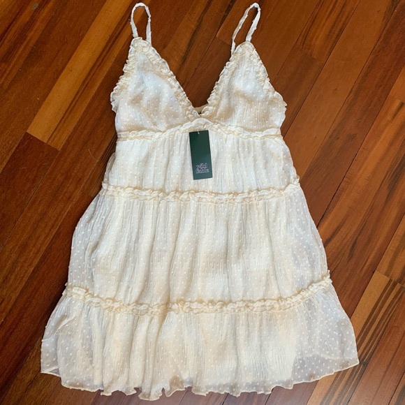 Wild Fable Linen Tiered Triangle Cup Dress - Picture 2 of 4